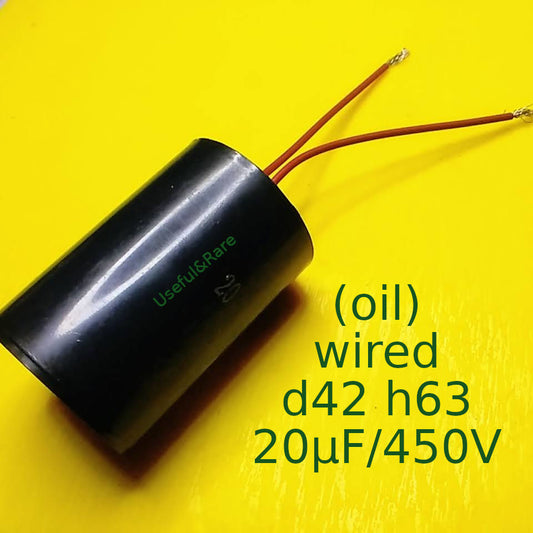 20µF/450V d42 h63 провода (масло)